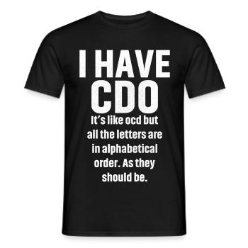 I have cdo - Männer T-Shirt - Schwarz - Vorne - AI Model Male 178 light (178cm)