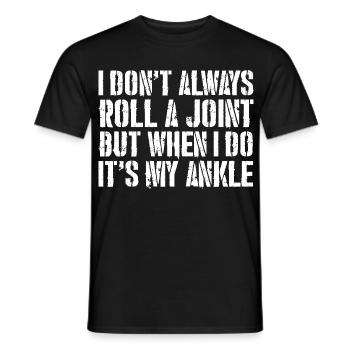 Je ne roule pas toujours un joint mais quand je le fais - T-shirt homme - noir - Devant - AI Model Male 178 light (178cm)