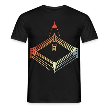 Vintage Boxing Ring Skizze - Männer T-Shirt - Schwarz - Vorne - AI Model Male 178 light (178cm)
