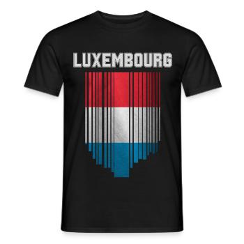 Flag of Luxembourg, Luxembourg pride - Men's T-Shirt - black - Front - AI Model Male 178 light (178cm)