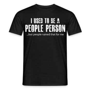 J’étais une personne sociable - T-shirt homme - noir - Devant - AI Model Male 178 light (178cm)
