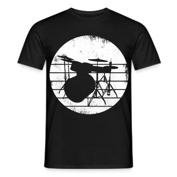 Schlagzeug - Männer T-Shirt - Schwarz - Vorne - AI Model Male 178 light (178cm)