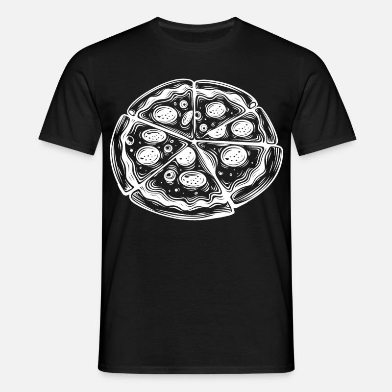 Pizza Drawing - Men's T-Shirt - black