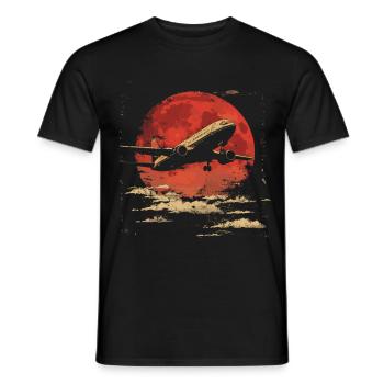 Avion Vaporwave - T-shirt homme - noir - Devant - AI Model Male 178 light (178cm)