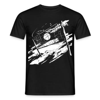 Croquis de volley-ball - T-shirt homme - noir - Devant - AI Model Male 178 light (178cm)