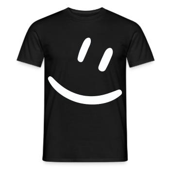 T-Shirt mit einem Lächeln - Männer T-Shirt - Schwarz - Vorne - AI Model Male 178 light (178cm)