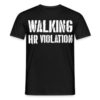 walking hr violation - Men's T-Shirt - black - Front - AI Model Male 178 light (178cm)