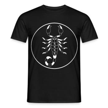 Skorpion Sternzeichen (weiß) - Männer T-Shirt - Schwarz - Vorne - AI Model Male 178 light (178cm)