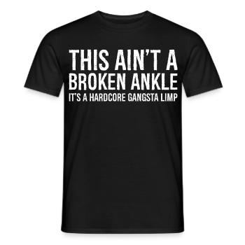Funny Broken Ankle Injury - Männer T-Shirt - Schwarz - Vorne - AI Model Male 178 light (178cm)