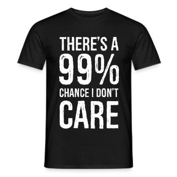 il y a 99 chance je m’en fiche chemise drôle - T-shirt homme - noir - Devant - AI Model Male 178 light (178cm)