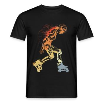 Vintage Roller Skate Mädchen - Männer T-Shirt - Schwarz - Vorne - AI Model Male 178 light (178cm)