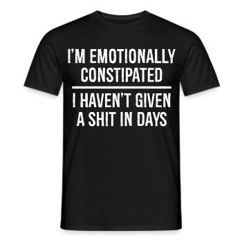 I'm emotionally constipated funny shirt - Männer T-Shirt - Schwarz - Vorne - AI Model Male 178 light (178cm)