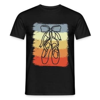 Ballettschuhe Vintage Look - Männer T-Shirt - Schwarz - Vorne - AI Model Male 178 light (178cm)