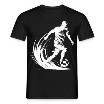 Graphique de joueur de football - T-shirt homme - noir - Devant - AI Model Male 178 light (178cm)
