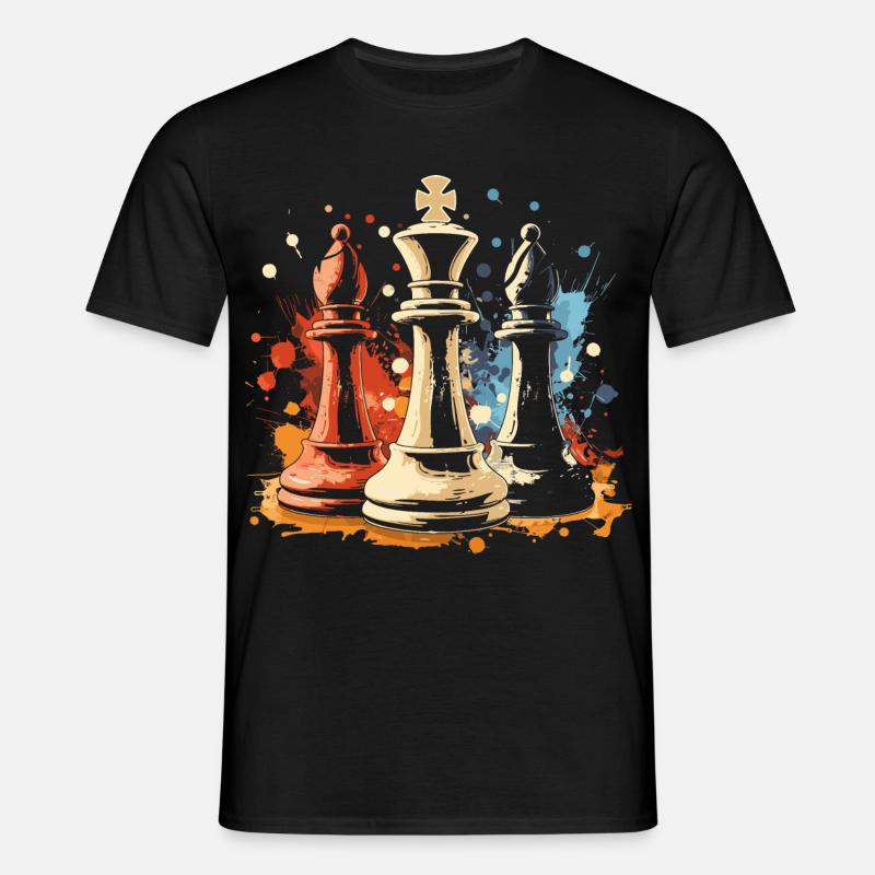 Chess Bishop and King Graffiti - Men's T-Shirt - black
