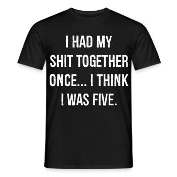 J’ai eu ma merde ensemble drôle de chemise - T-shirt homme - noir - Devant - AI Model Male 178 light (178cm)