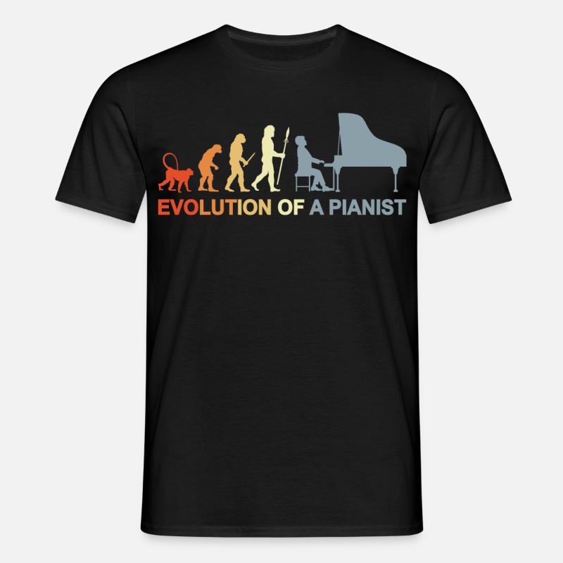 Piano Evolution - Männer T-Shirt - Schwarz