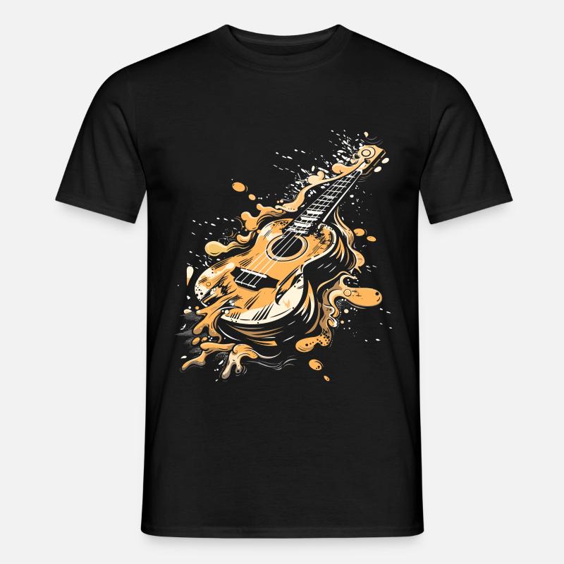 Ukulele Graffiti - Männer T-Shirt - Schwarz