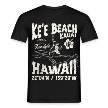 Aloha Surfbrett Hawaii Design - Männer T-Shirt - Schwarz - Vorne - AI Model Male 178 light (178cm)