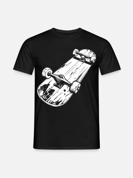 Skateboard Drawing - Men's T-Shirt - black