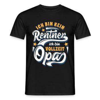 Ich bin kein Rentner ich bin Vollzeit Opa - Rente - Männer T-Shirt - Schwarz - Vorne - AI Model Male 178 light (178cm)