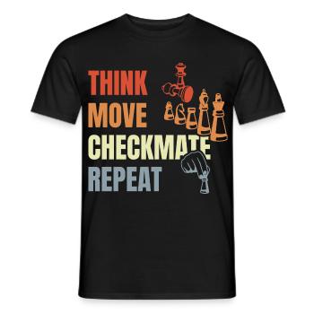 Chess Player Quote - Men's T-Shirt - black - Front - AI Model Male 178 light (178cm)