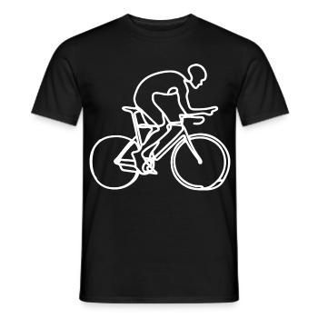 Cyclist Graphic - Men's T-Shirt - black - Front - AI Model Male 178 light (178cm)