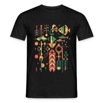 Pêche ludique - T-shirt homme - noir - Devant - AI Model Male 178 light (178cm)