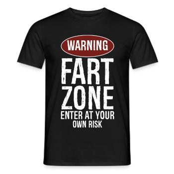 Attention : Pet Zone Entrez à vos risques et périls - T-shirt homme - noir - Devant - AI Model Male 178 light (178cm)