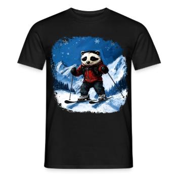 Skieur Badger - T-shirt homme - noir - Devant - AI Model Male 178 light (178cm)