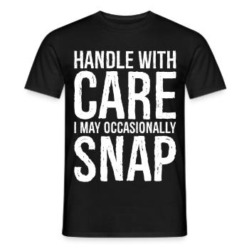 Manipuler avec soin - T-shirt homme - noir - Devant - AI Model Male 178 light (178cm)