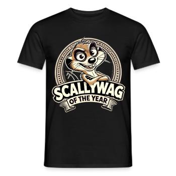 Scallywag des Jahres Erdmännchen witzig Geschenk - Männer T-Shirt - Schwarz - Vorne - AI Model Male 178 light (178cm)