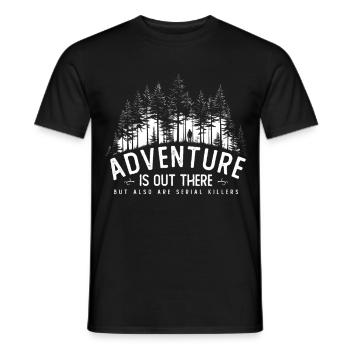Vrai crime Crime Tueur en série Satire Randonnée - T-shirt homme - noir - Devant - AI Model Male 178 light (178cm)