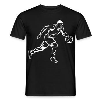 Basketball Boy Graphic - Men's T-Shirt - black - Front - AI Model Male 178 light (178cm)
