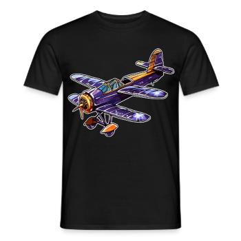 Hélice Avion Look Comique - T-shirt homme - noir - Devant - AI Model Male 178 light (178cm)