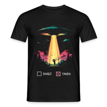 Vergeben Valentinstag Auserirdisch Lustig Geschenk - Männer T-Shirt - Schwarz - Vorne - AI Model Male 178 light (178cm)