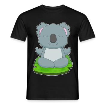 Koala Yoga Fitness Meditation - Männer T-Shirt - Schwarz - Vorne - AI Model Male 178 light (178cm)