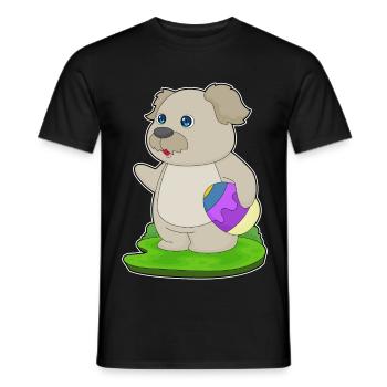 Hund Ostern Osterei - Männer T-Shirt - Schwarz - Vorne - AI Model Male 178 light (178cm)