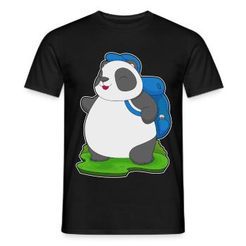Randonnée à dos pour randonneurs panda - T-shirt homme - noir - Devant - AI Model Male 178 light (178cm)