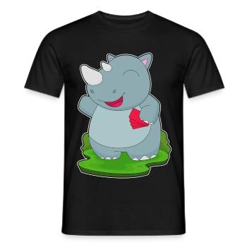 Nashorn Poker Pokerkarten - Männer T-Shirt - Schwarz - Vorne - AI Model Male 178 light (178cm)