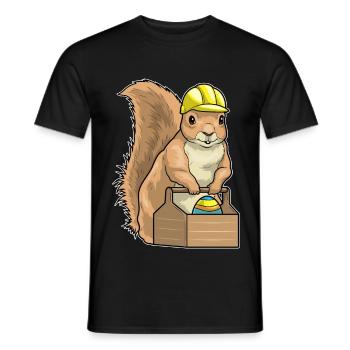Eichhörnchen Ostern Handwerker - Männer T-Shirt - Schwarz - Vorne - AI Model Male 178 light (178cm)