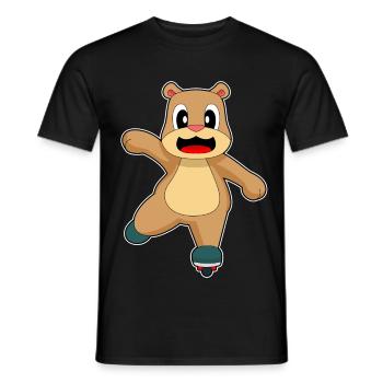 Bär Inline skating Inline skates - Männer T-Shirt - Schwarz - Vorne - AI Model Male 178 light (178cm)