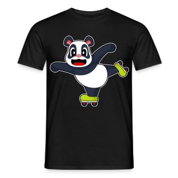 Panda Inline skating Inline skates - Männer T-Shirt - Schwarz - Vorne - AI Model Male 178 light (178cm)
