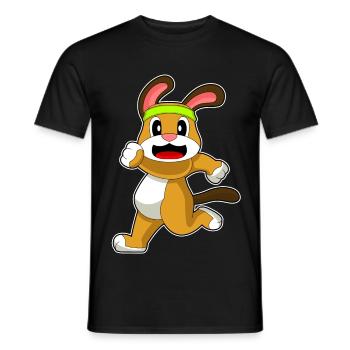 Dog Jogger Jogging Sport - Men's T-Shirt - black - Front - AI Model Male 178 light (178cm)