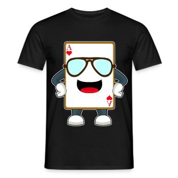 Poker Pokerkarten - Männer T-Shirt - Schwarz - Vorne - AI Model Male 178 light (178cm)