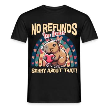 Aucun remboursement, je suis à toi Capybara - T-shirt homme - noir - Devant - AI Model Male 178 light (178cm)