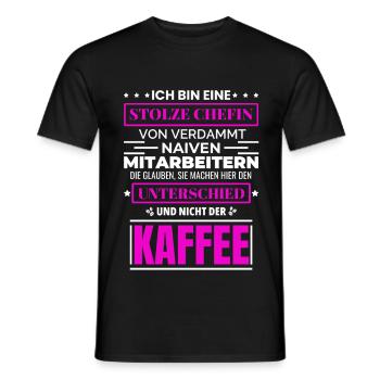 Stolze Chefin Von Verdammt Naiven Mitarbeitern - Männer T-Shirt - Schwarz - Vorne - AI Model Male 178 light (178cm)