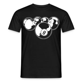 8 Ball Billiards - Men's T-Shirt - black - Front - AI Model Male 178 light (178cm)