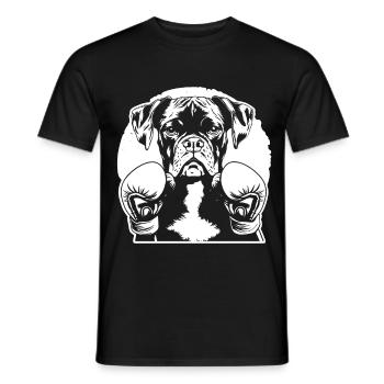 Boxer - Männer T-Shirt - Schwarz - Vorne - AI Model Male 178 light (178cm)