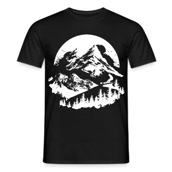 Snowboarding Zeichnung - Männer T-Shirt - Schwarz - Vorne - AI Model Male 178 light (178cm)
